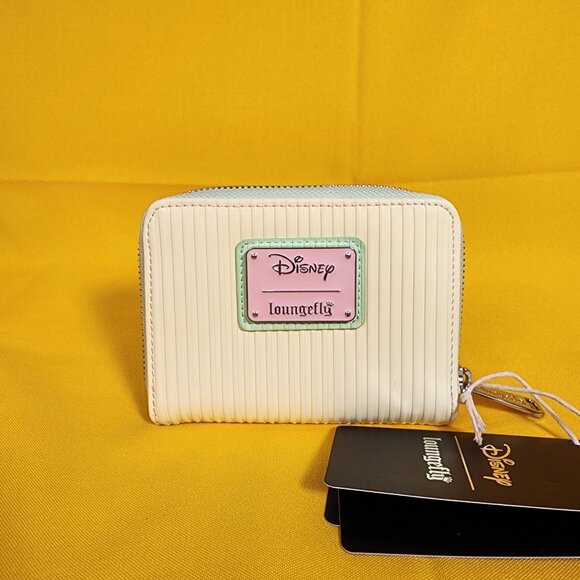 Loungefly Disney Lilo and Stitch Angel Corduroy Pastel Color Block Zip Wallet - Picture 6 of 13